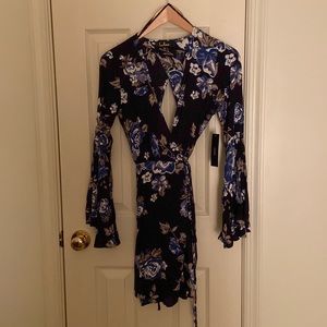 Floral wrap dress